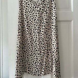 Lulu's Black and Cream A-Line Skirt